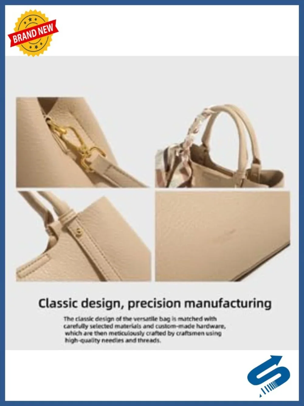 Faux Leather Top Handle Bucket Bag with Scarf Detail Crossbody